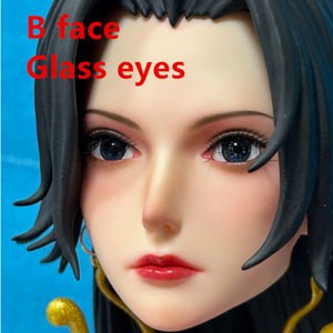 Set 2(1Body+B face(Glass eyes)+black PU clothing+high heels)